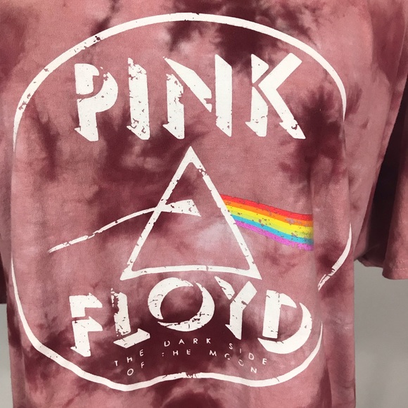 Pink Floyd Dark Side of the Moon Cropped Tie Dye Tee - Picture 2 of 5